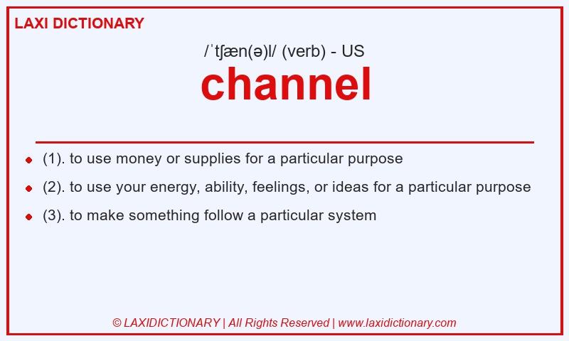 Definition channel in American English