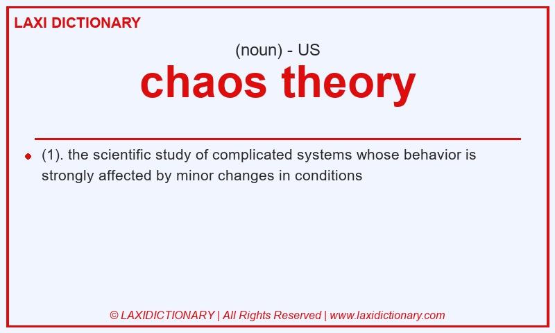 Definition chaos theory in American English