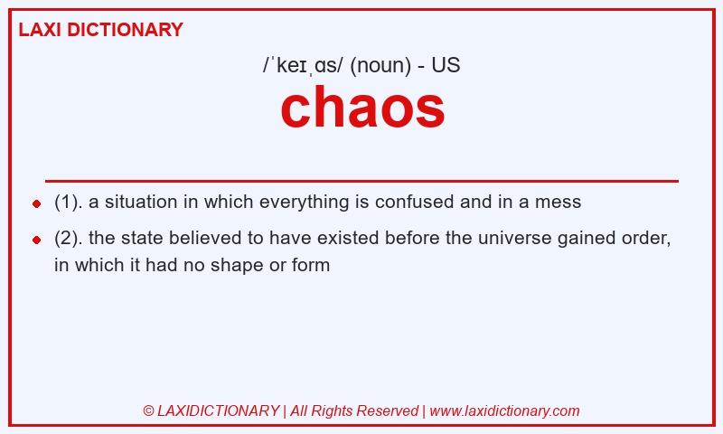 Definition chaos in American English