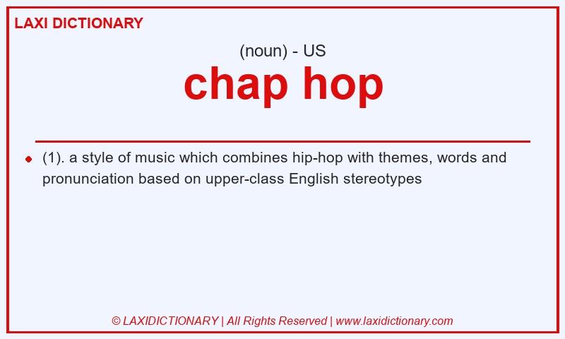 Definition chap hop in American English
