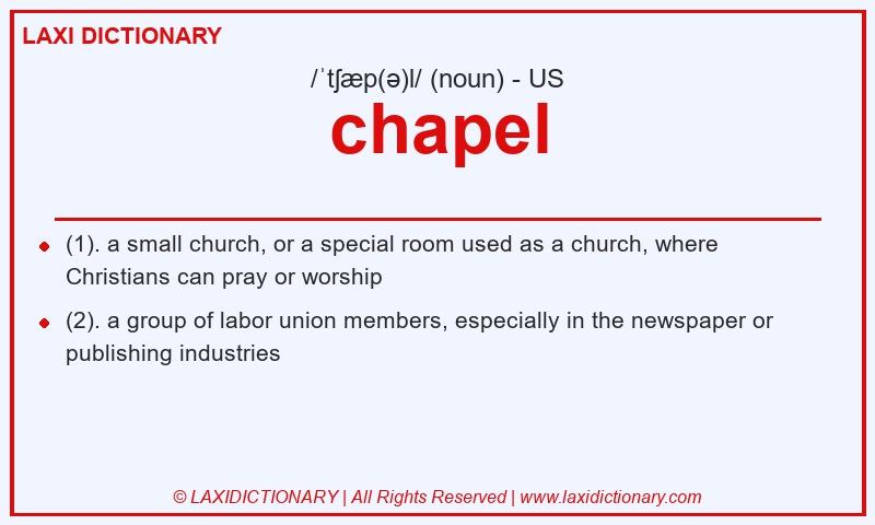 Definition chapel in American English