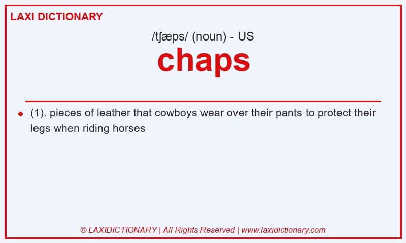 Definition chaps in American English