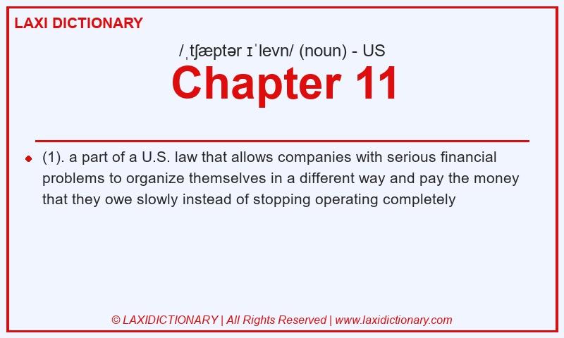 Definition Chapter 11 in American English