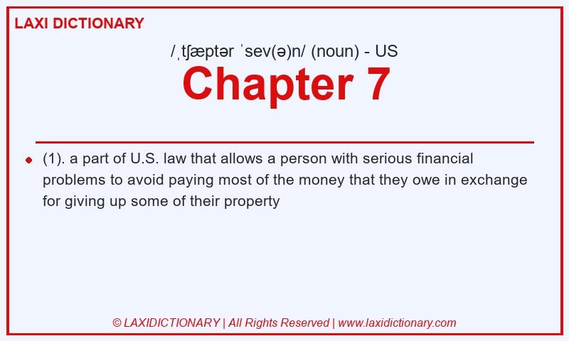 Definition Chapter 7 in American English