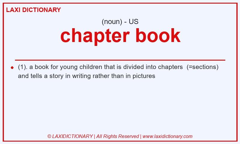 Definition chapter book in American English