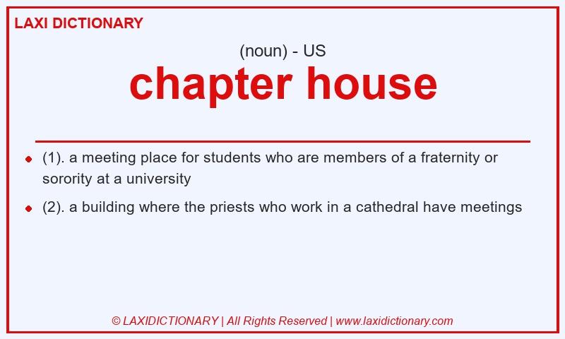 Definition chapter house in American English