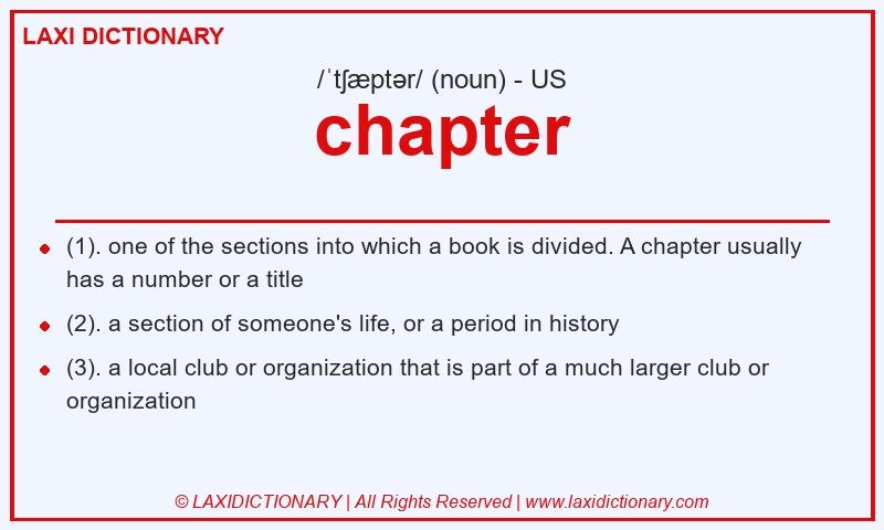 Definition chapter in American English
