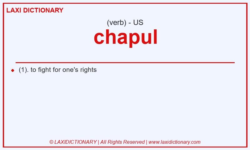 Definition chapul in American English