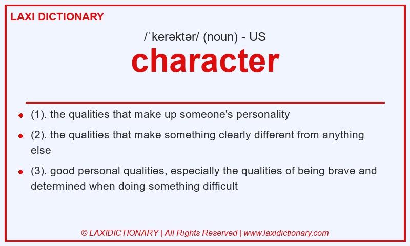 Definition character in American English