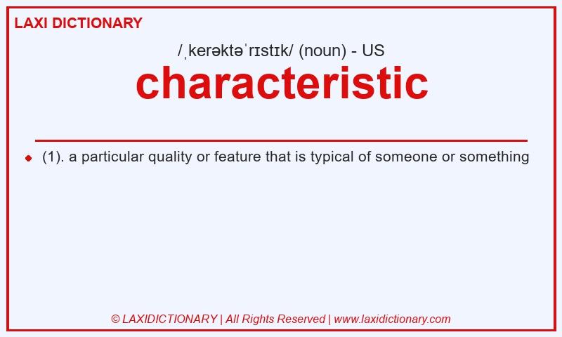 Definition characteristic in American English