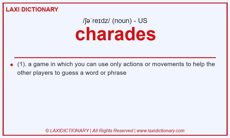 Definition charades in American English