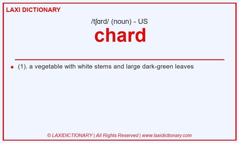 Definition chard in American English