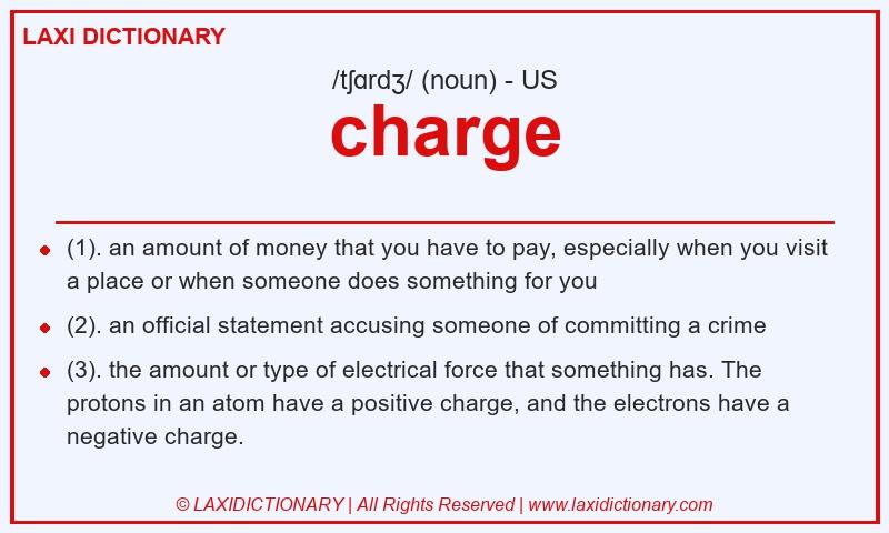 Definition charge in American English