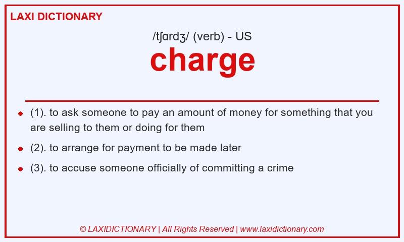 Definition charge in American English