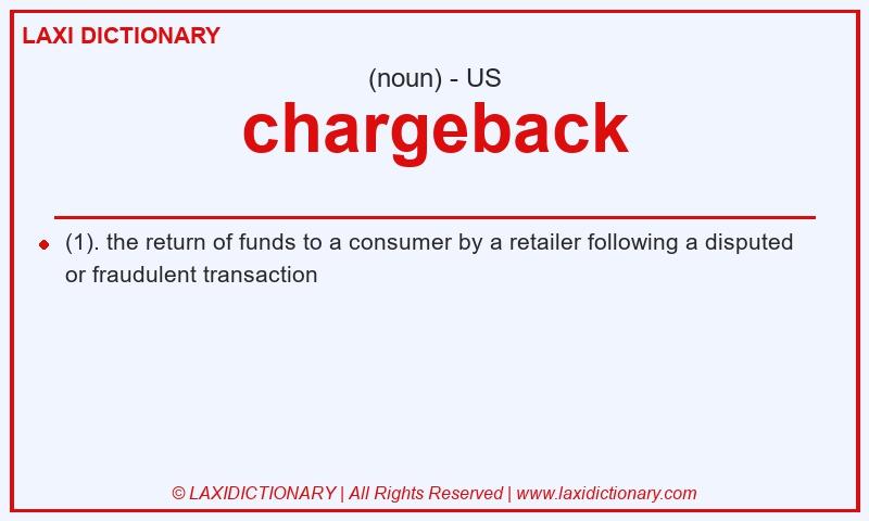 Definition chargeback in American English