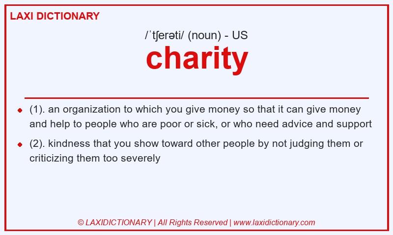Definition charity in American English