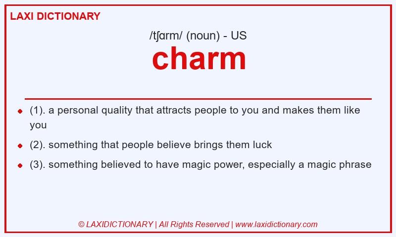 Definition charm in American English