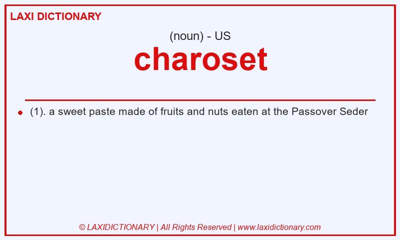 Definition charoset in American English