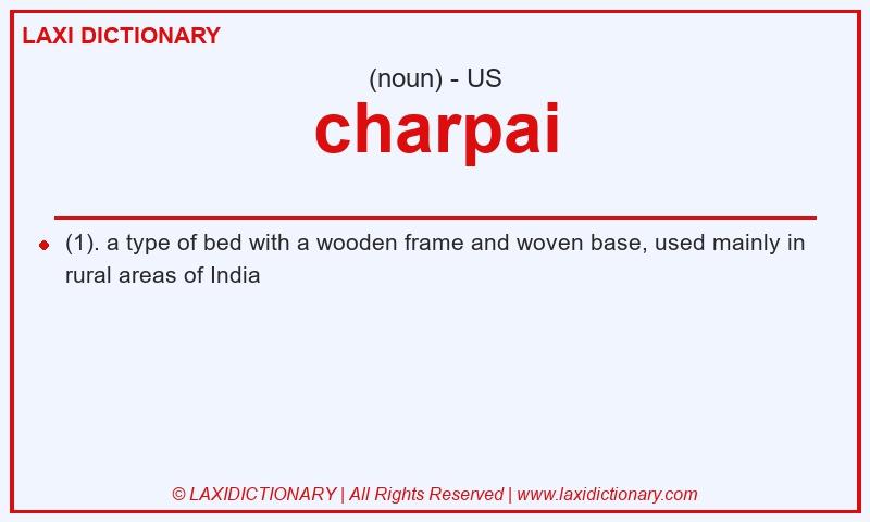 Definition charpai in American English