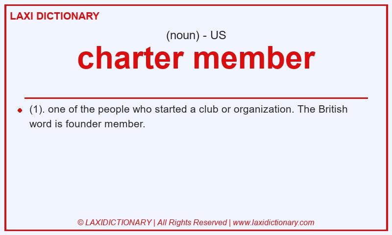 Definition charter member in American English
