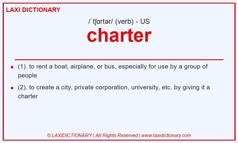 Definition charter in American English