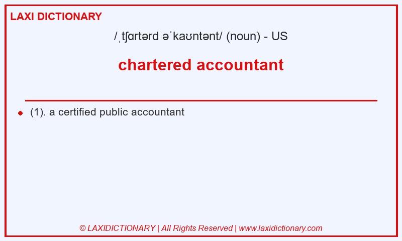 Definition chartered accountant in American English