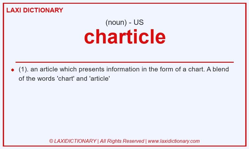 Definition charticle in American English