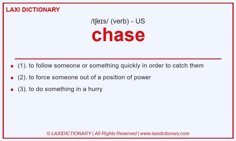 Definition chase in American English