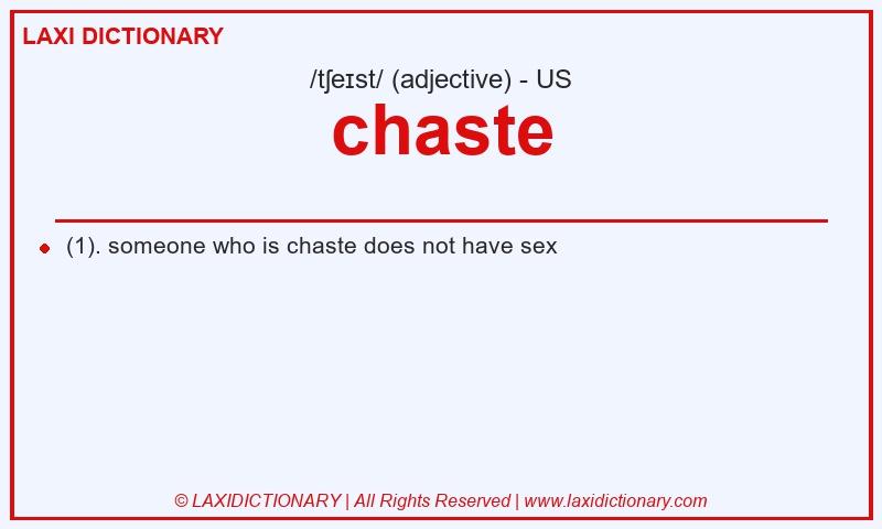 Definition chaste in American English
