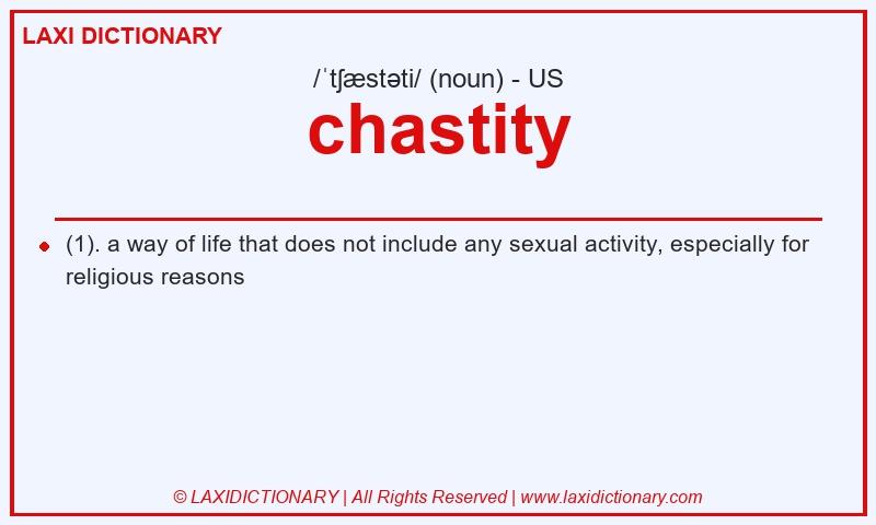 Definition chastity in American English