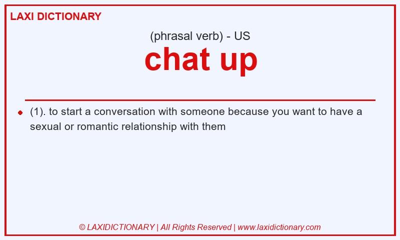 Definition chat up in American English