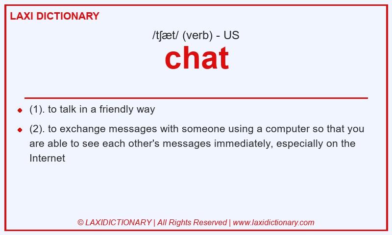 Definition chat in American English