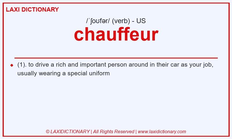 Definition chauffeur in American English