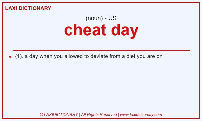 Definition cheat day in American English