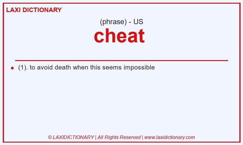 Definition cheat in American English
