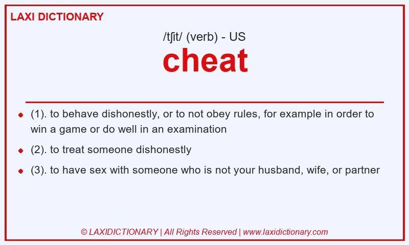 Definition cheat in American English