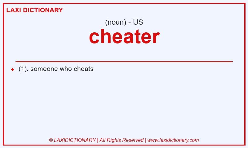 Definition cheater in American English