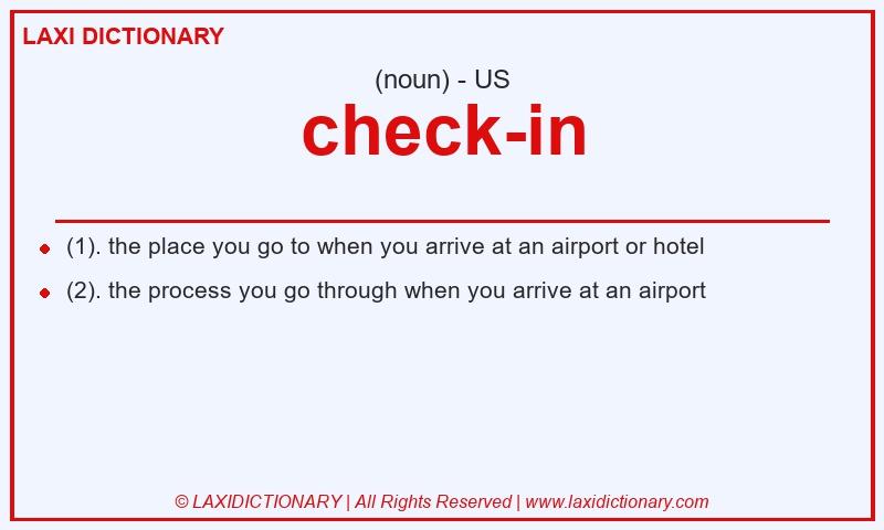 Definition check-in in American English