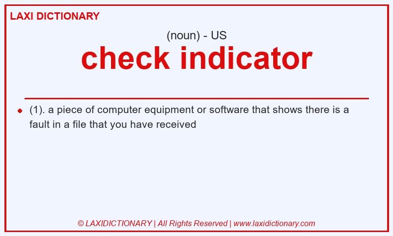 Definition check indicator in American English