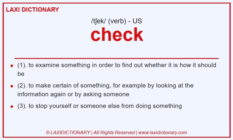 Definition check in American English