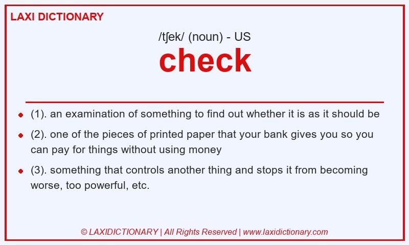 Definition check in American English