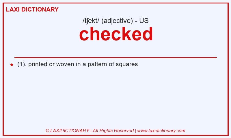 Definition checked in American English