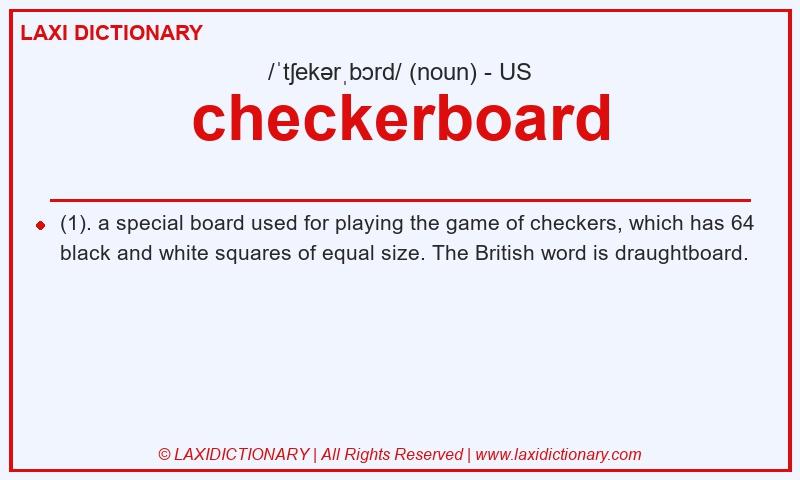 Definition checkerboard in American English