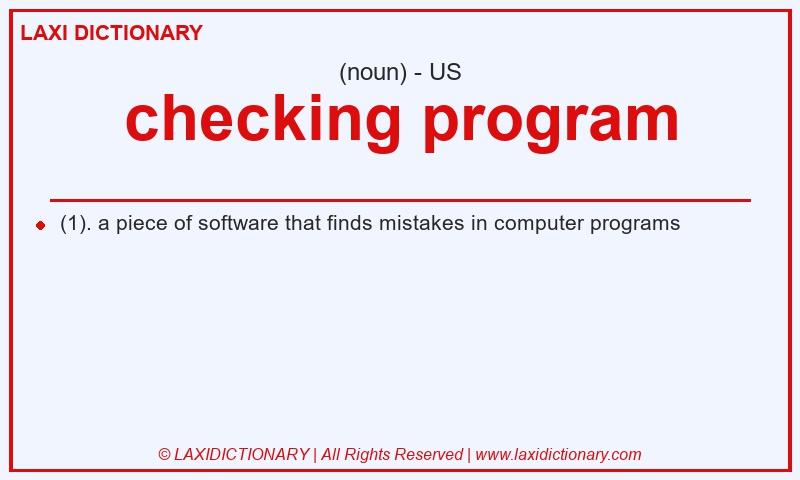 Definition checking program in American English