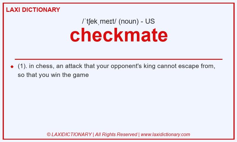 Definition checkmate in American English