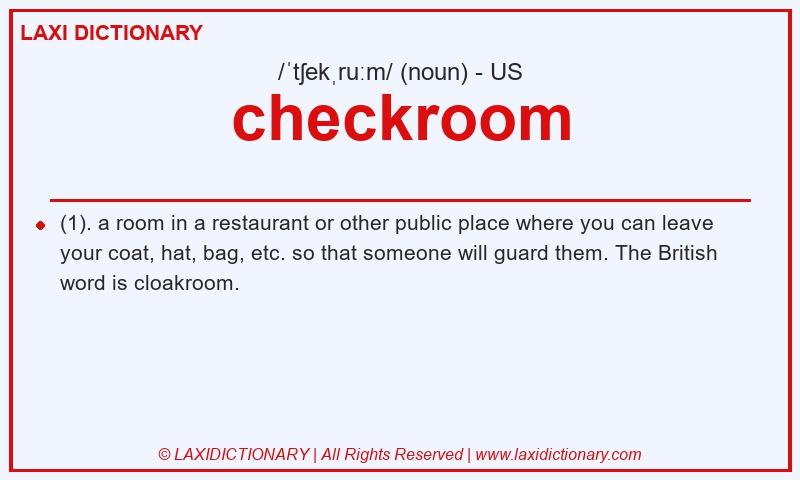 Definition checkroom in American English