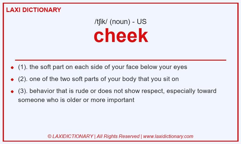 Definition cheek in American English