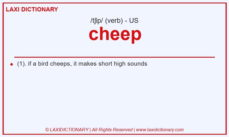 Definition cheep in American English