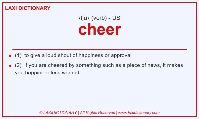 Definition cheer in American English