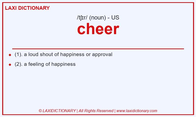 Definition cheer in American English